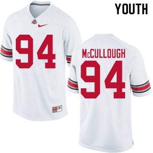 NCAA Ohio State Buckeyes Youth #94 Roen McCullough White Nike Football College Jersey QRE5645BF